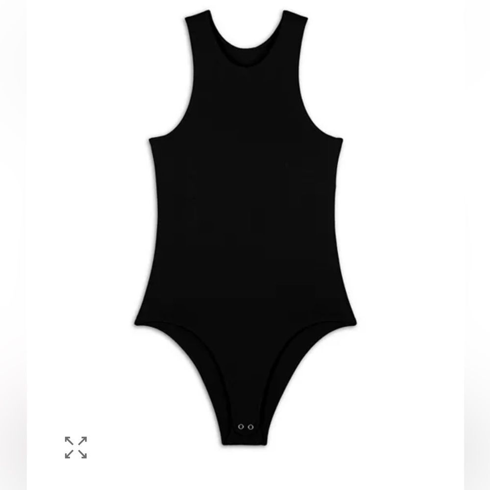 ba&sh Forever Cutout Racerback Bodysuit Black Size Small